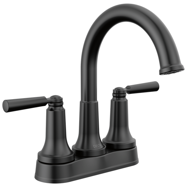 Two Handle Centerset Bathroom Faucet in Matte Black 2535BLMPUDST