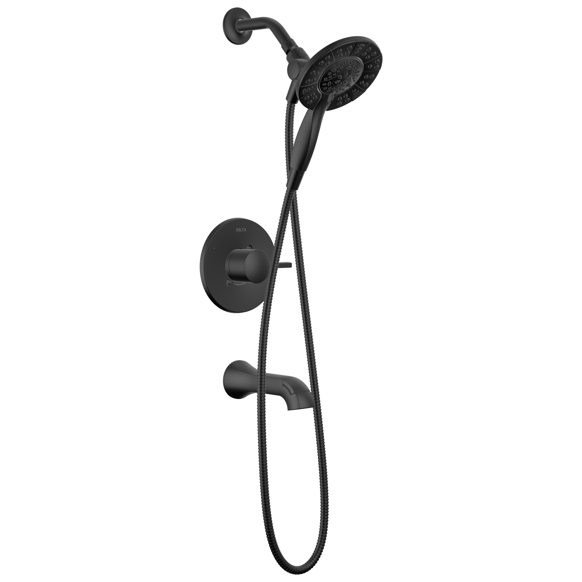 Delta Faucet AlbionE Monitor 14 Series Tub and Shower Trim Only with In2ition Hand Shower - Matte Black