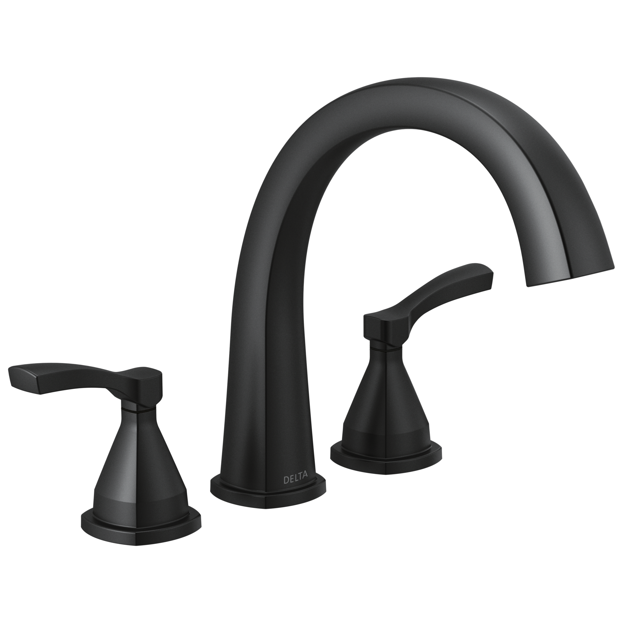 Delta Faucet Stryke Three Hole Roman Tub Trim - - Matte Black