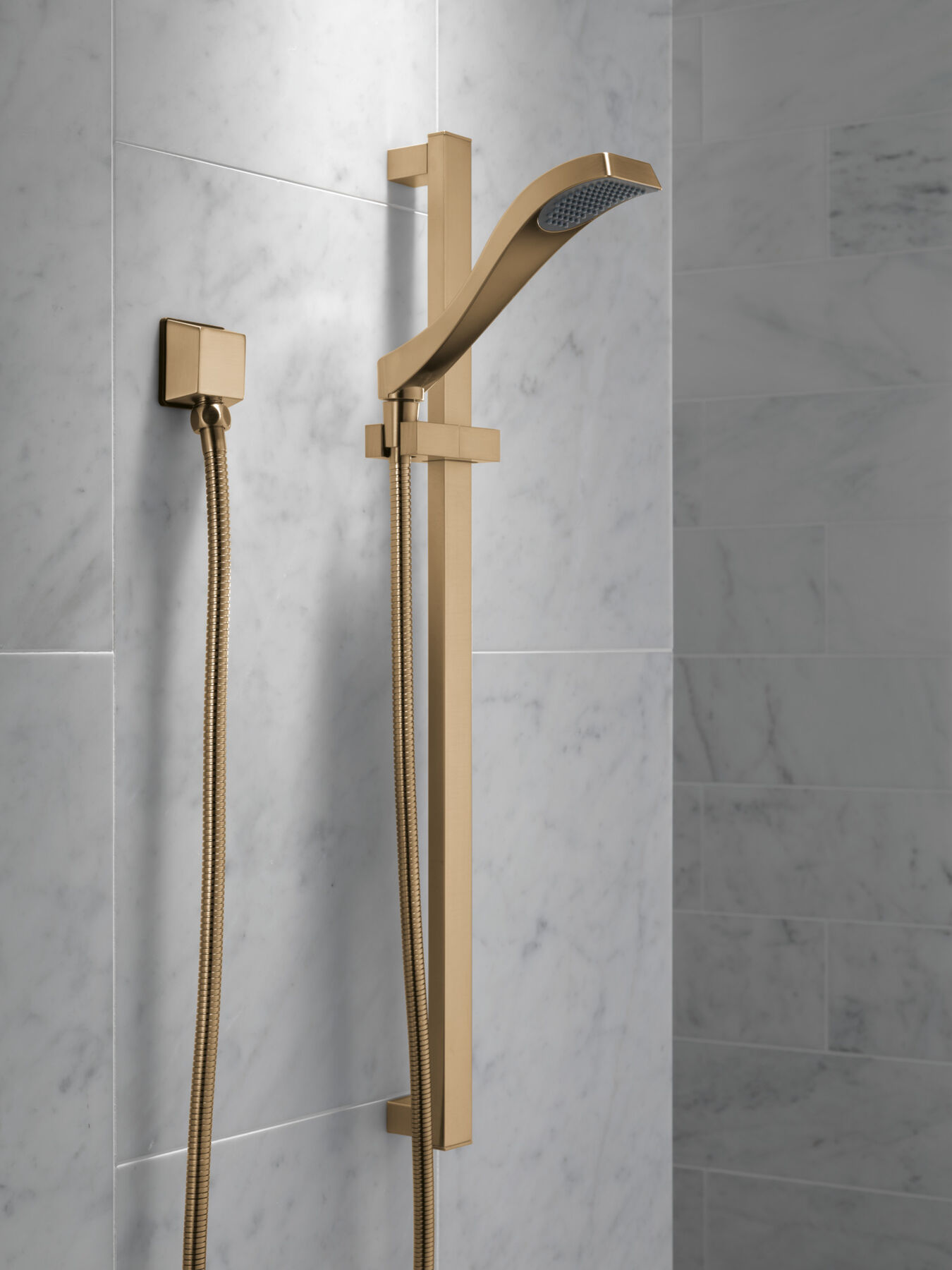 Premium Single-Setting Slide Bar Hand Shower in Champagne Bronze 
