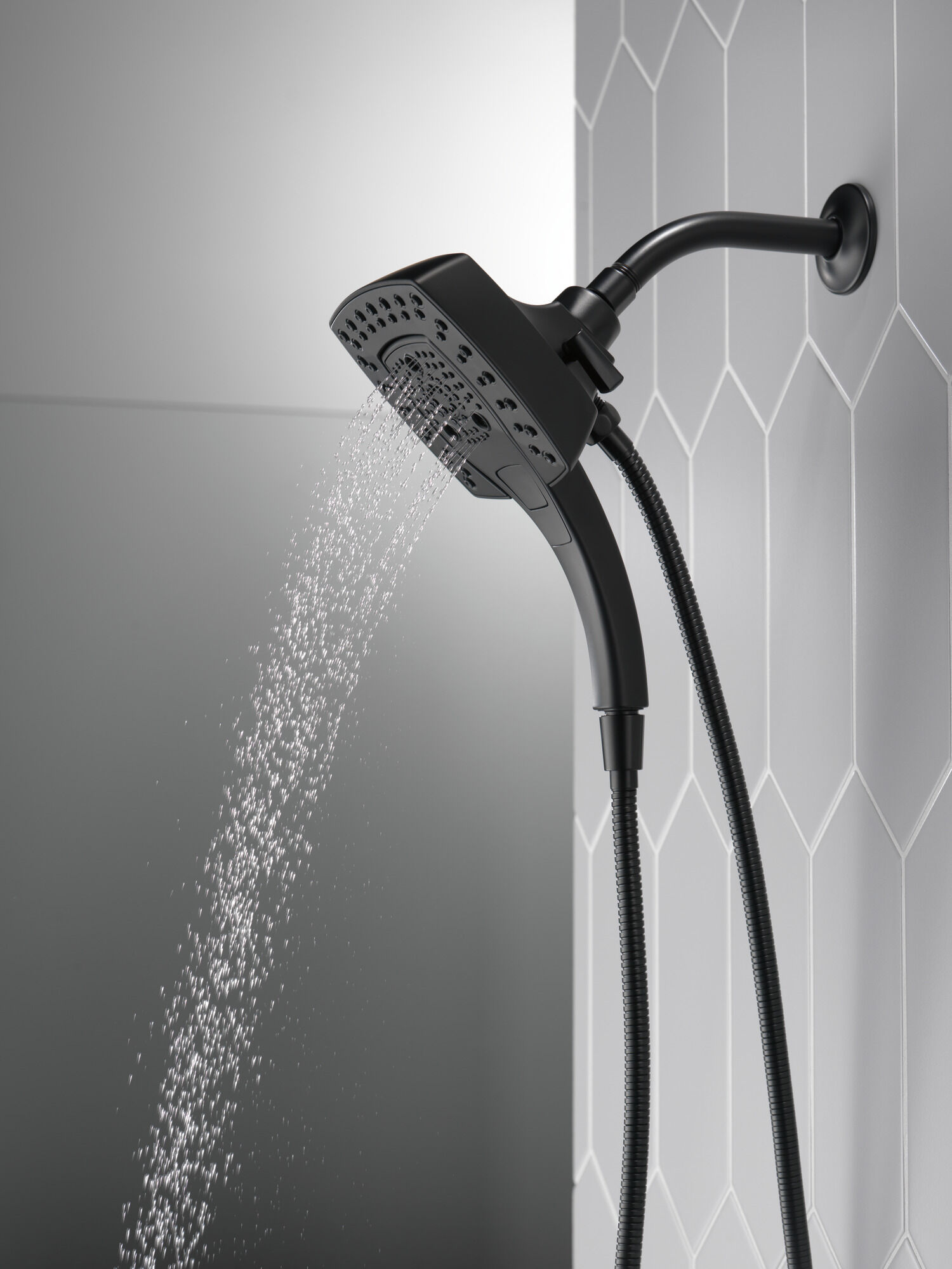 H2Okinetic® In2ition® 5-Setting Two-in-One Shower in Matte Black