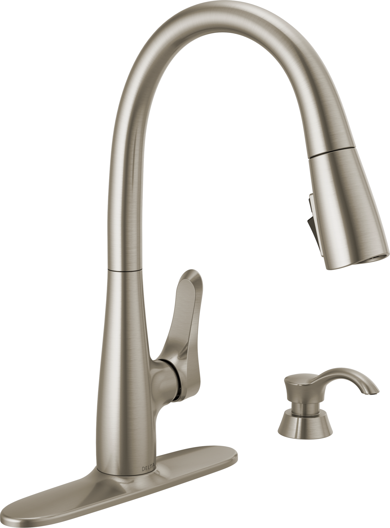 Delta Owendale Küchenarmatur – Einhand Pull-Down Sprayer, SpotShield Edelstahl, Mit MagnaTite Docking