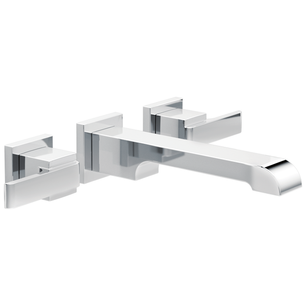 Two Handle Wall Mount Bathroom Faucet Trim in Chrome T3567LF-WL