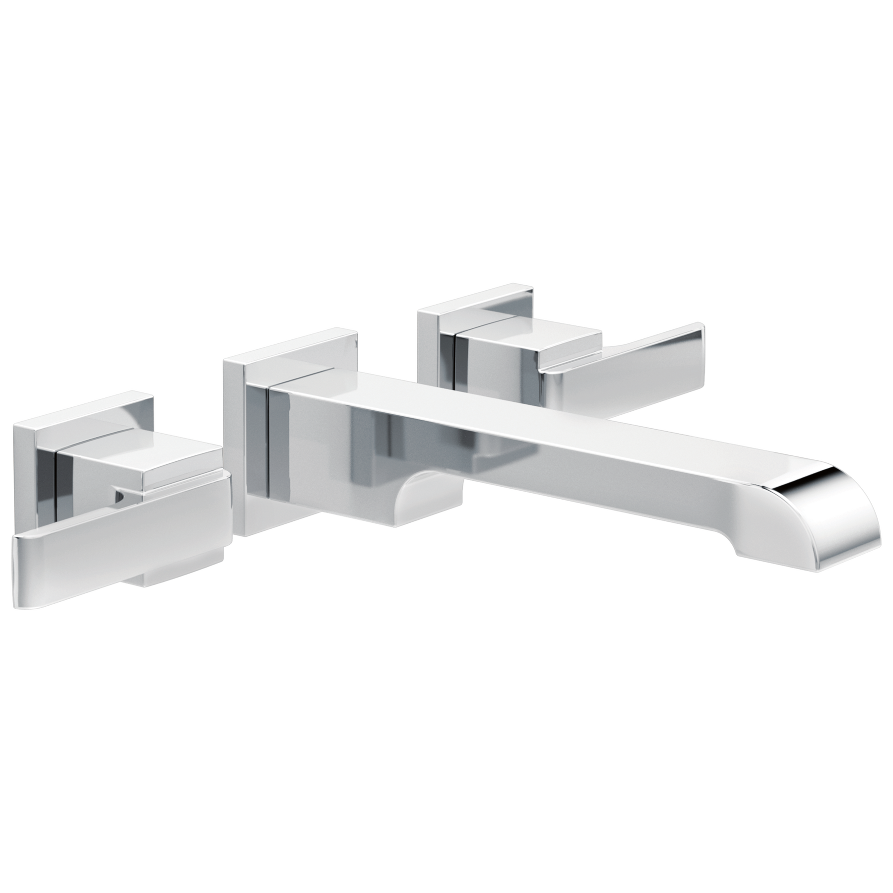 Two Handle Wall Mount Bathroom Faucet Trim in Chrome — image 1