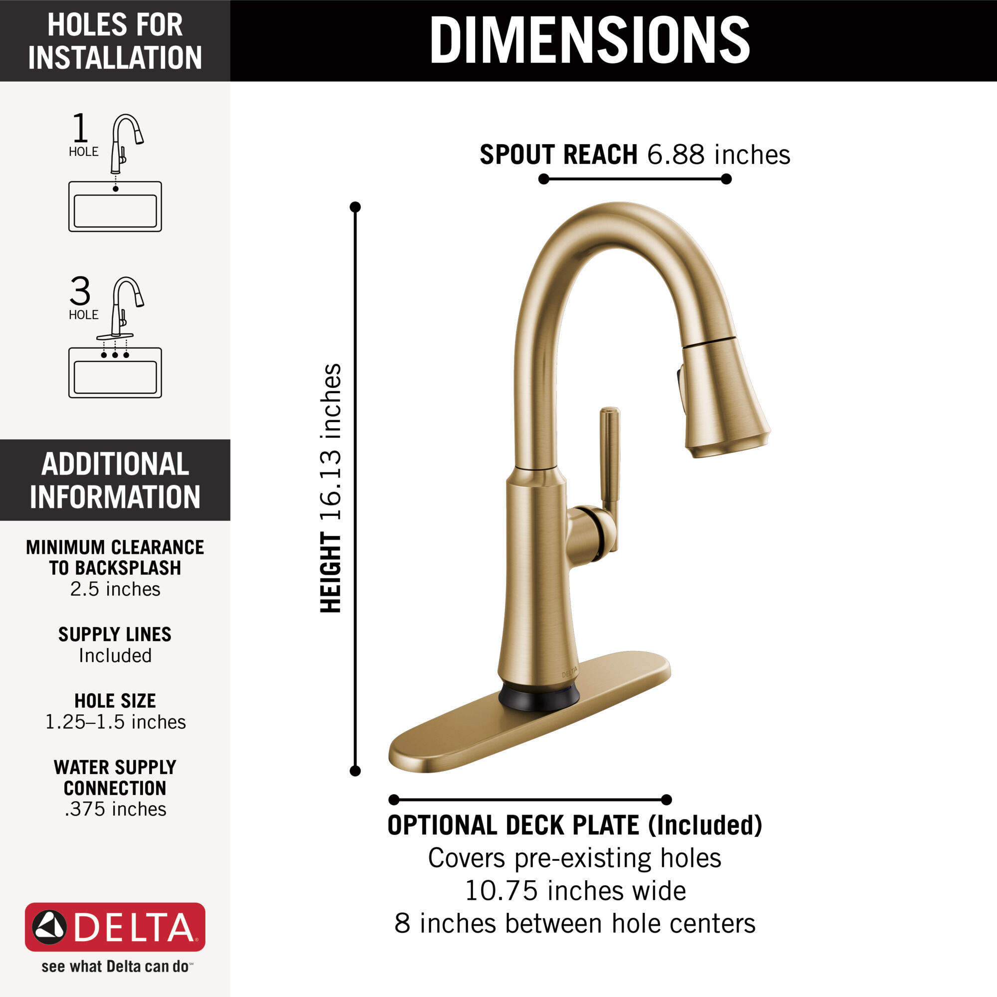 Single Handle Pull-Down Bar/Prep Faucet with Touch2O® Technology