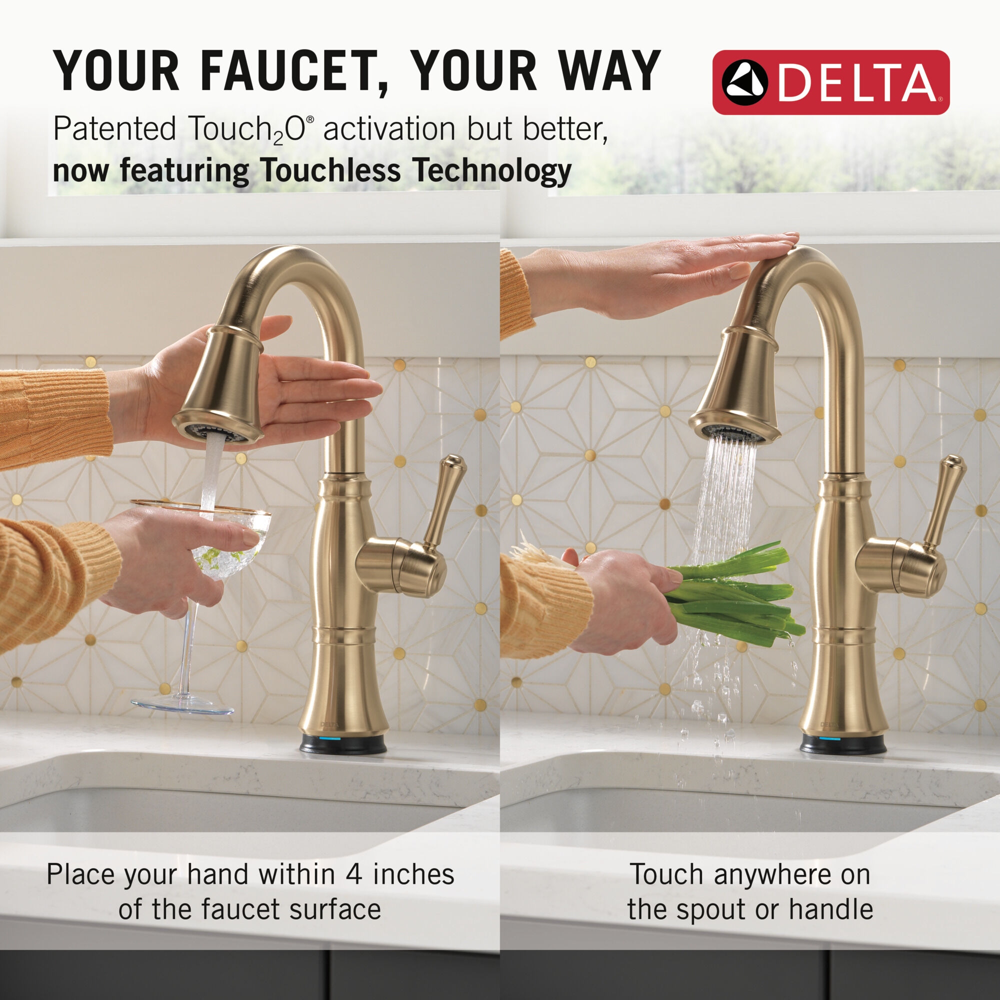 Touch2O® Bar / Prep Faucet with Touchless Technology in Lumicoat