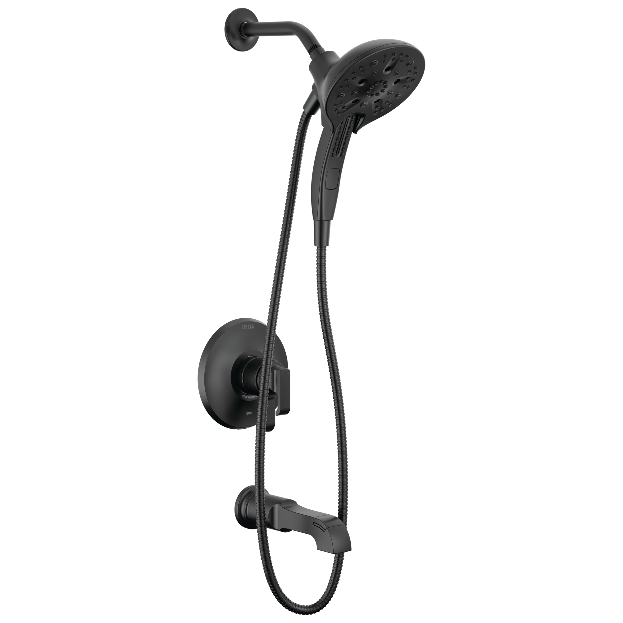 Delta Faucet Tetrae 17 Series Tub Shower Trim - - Matte Black