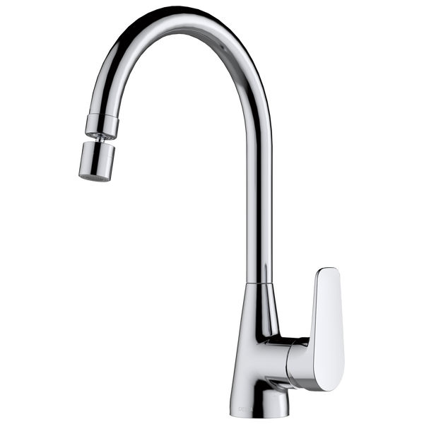 Single Handle Kitchen Faucet in Chrome 44001SQ Delta Faucet