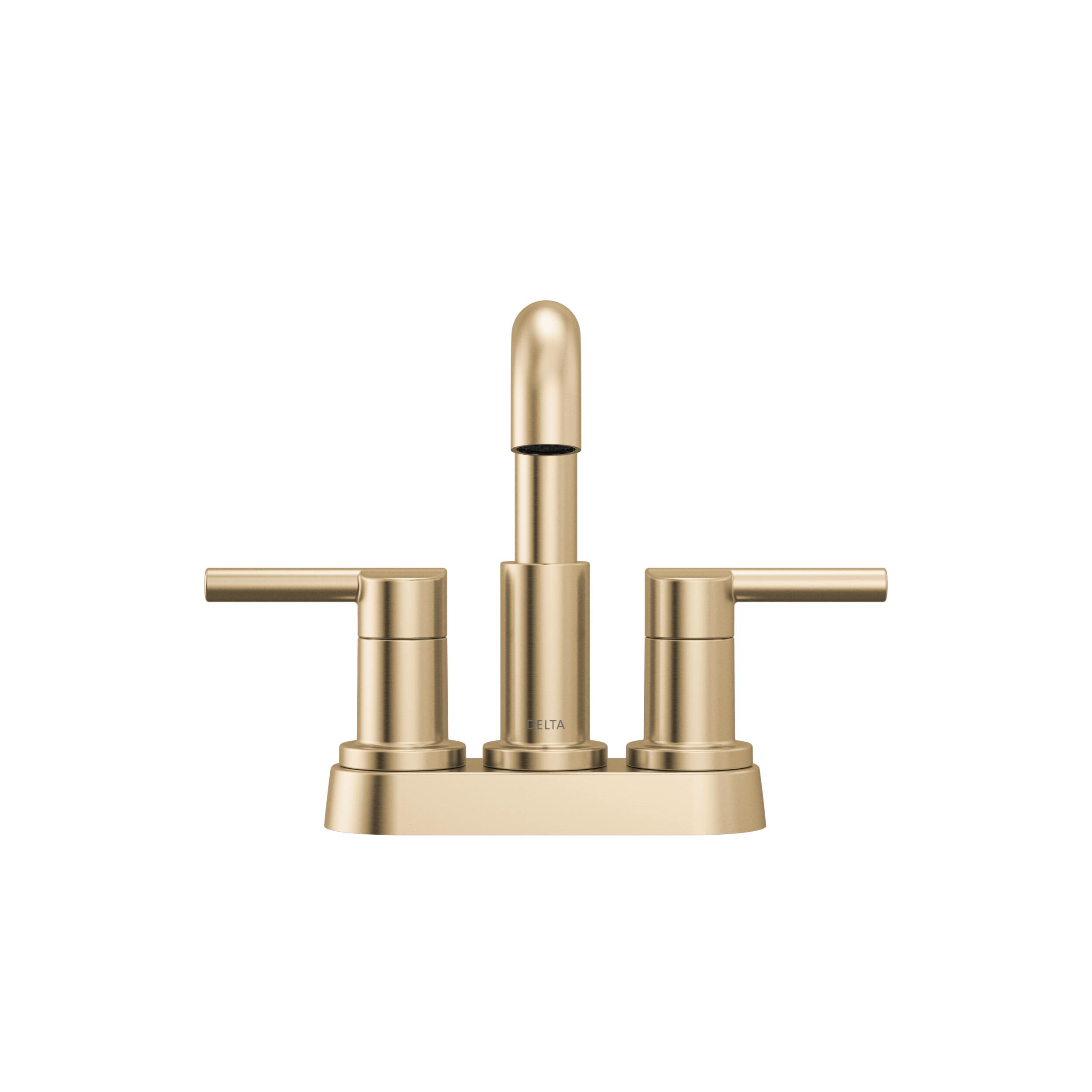 Two Handle Centerset Bathroom Faucet in Champagne Bronze 25849LF