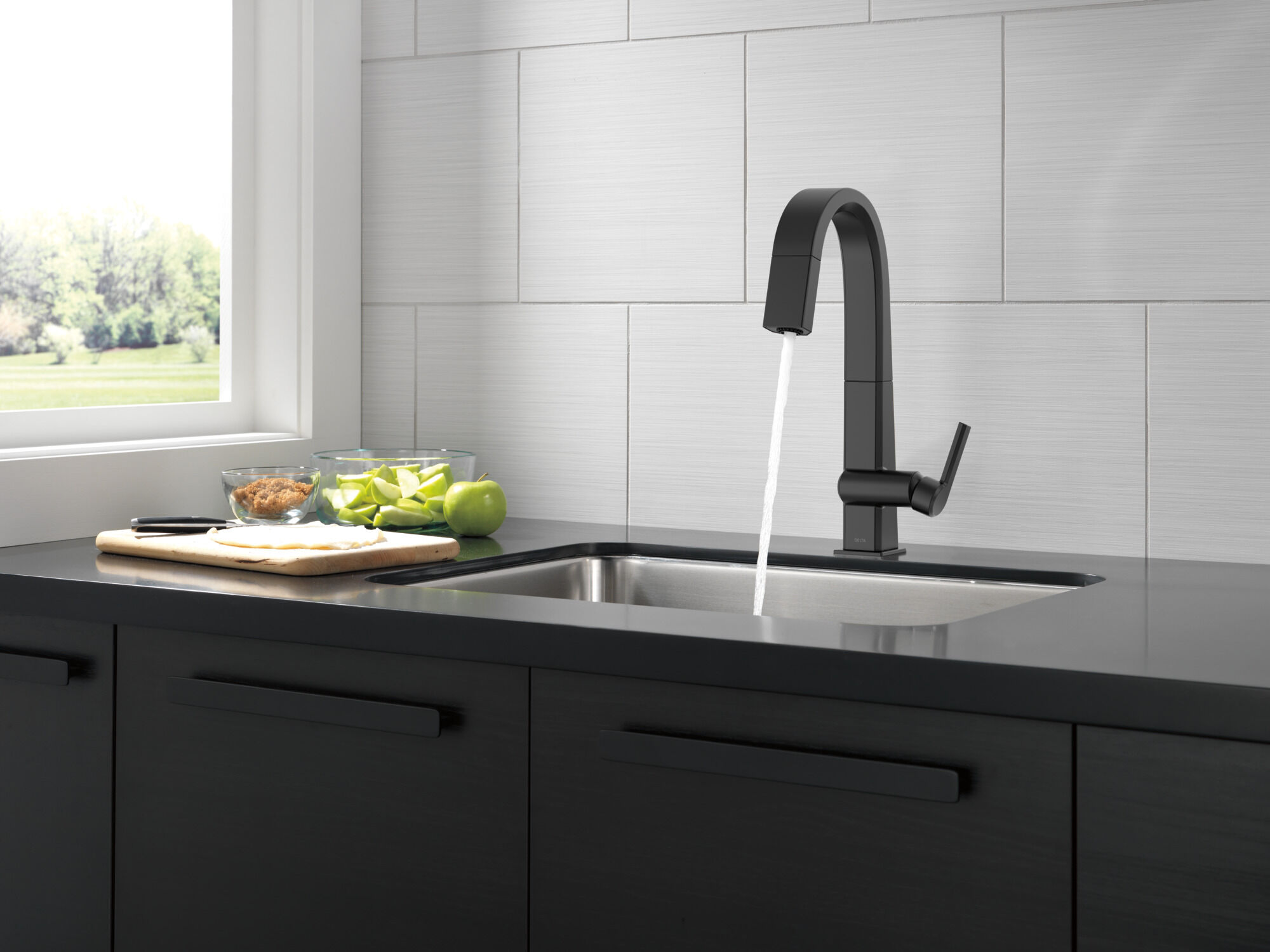 Single Handle Pull-Down Bar / Prep Faucet in Matte Black 9993-BL