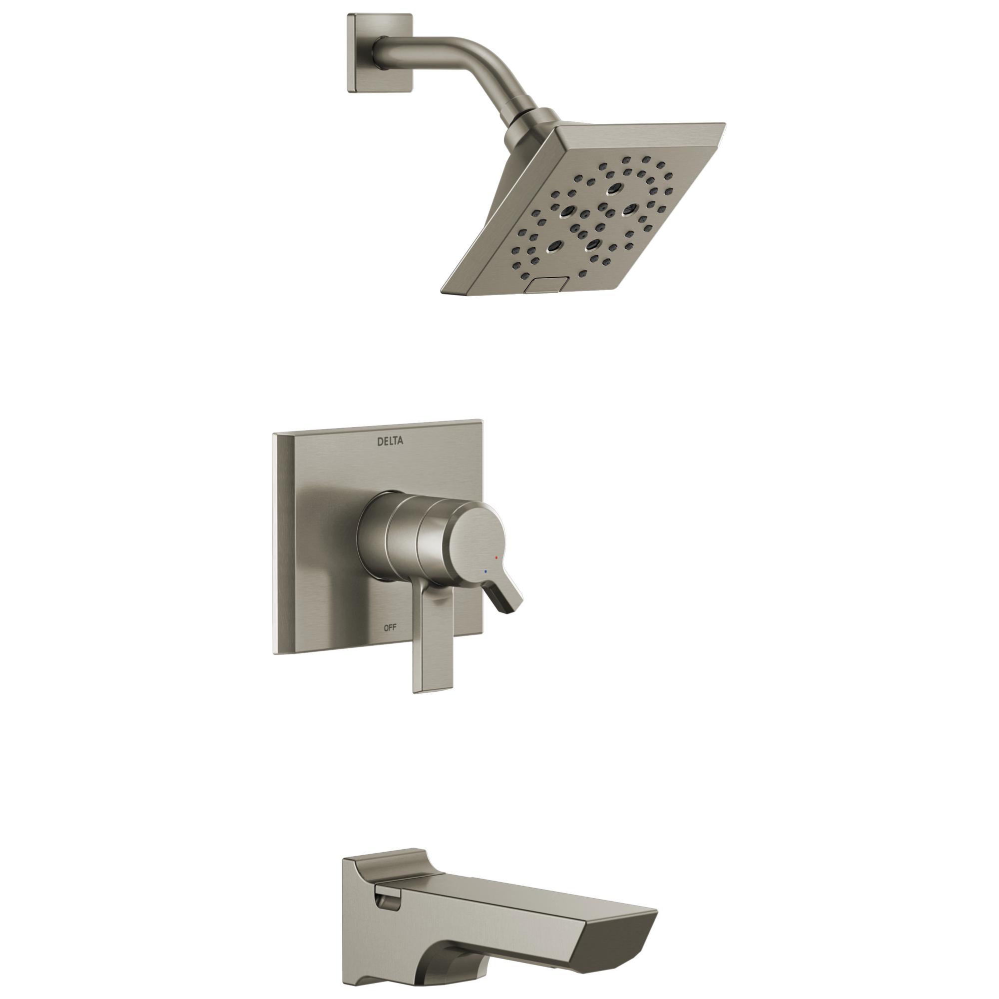 Delta Faucet Pivotale Monitor 17 Series H2okinetictub And Shower Trim - Lumicoat - Stainless