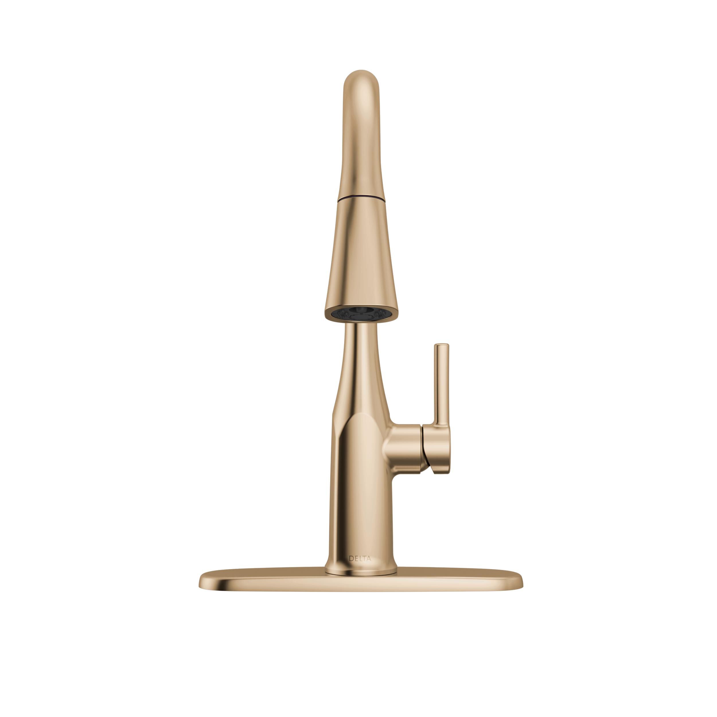 Single Handle Pull-Down Kitchen Faucet in Champagne Bronze 19728LF