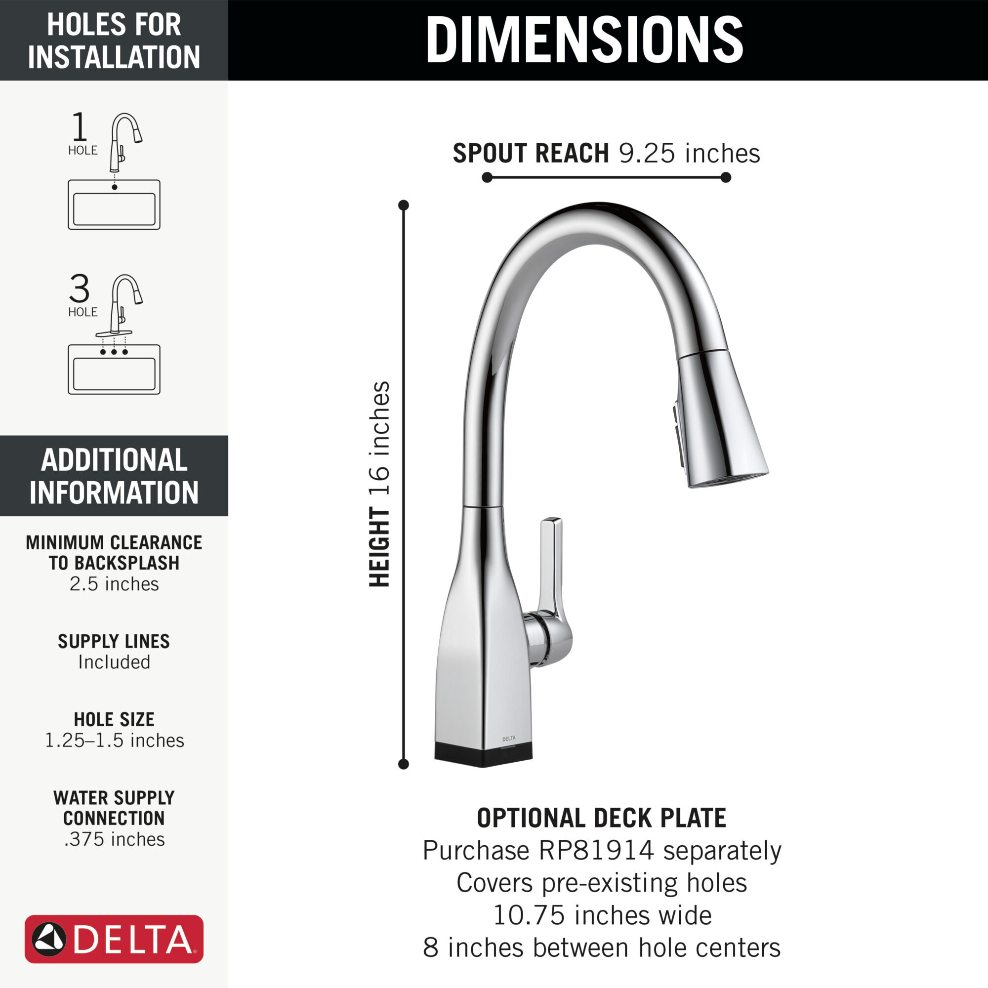 Single Handle Pull-Down Kitchen Faucet with Touch2O® and