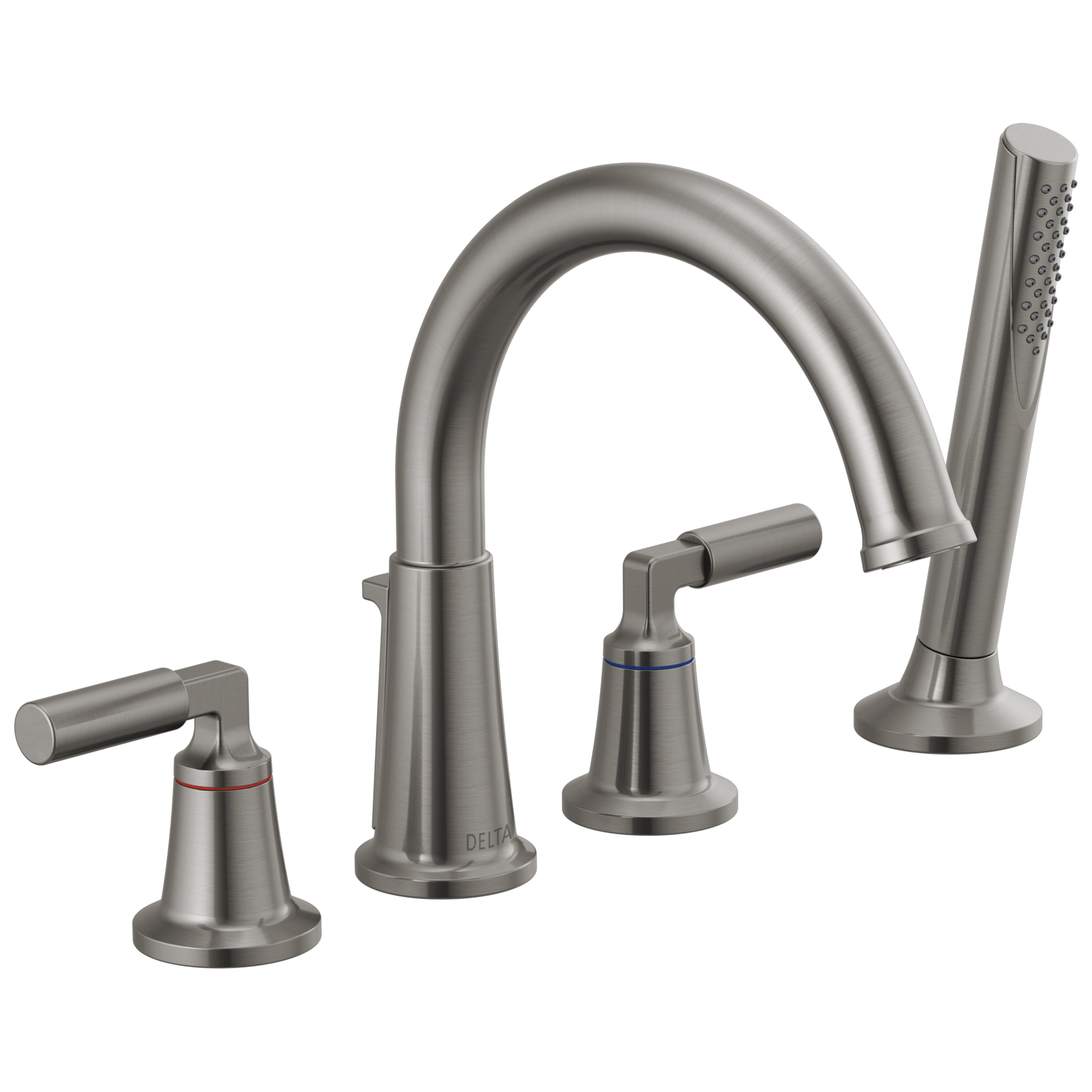 Roman Tub Faucet Trim w/ Hand Shower in Black Stainless T4748-KS