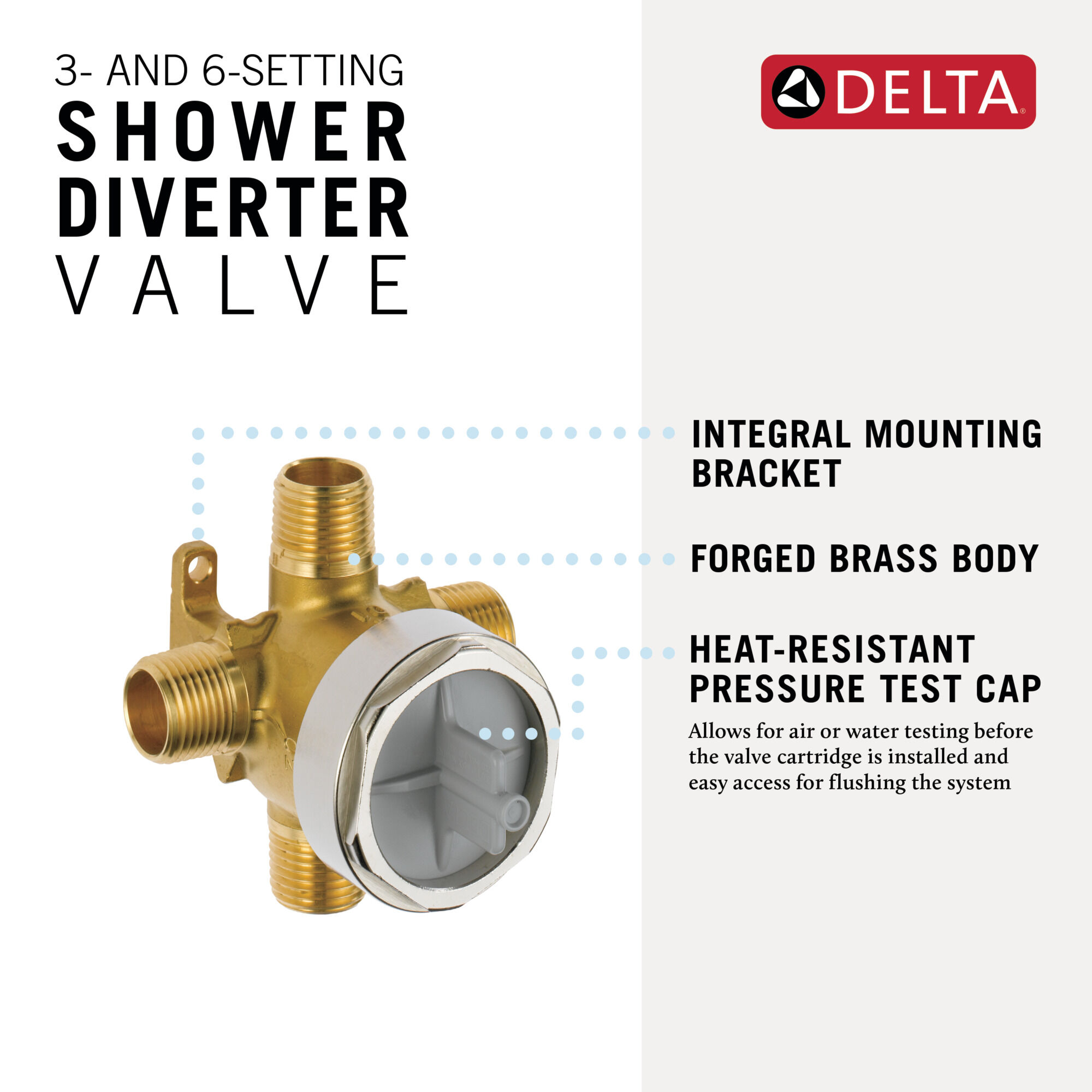 3- and 6-Setting Diverter Rough R11000 | Delta Faucet