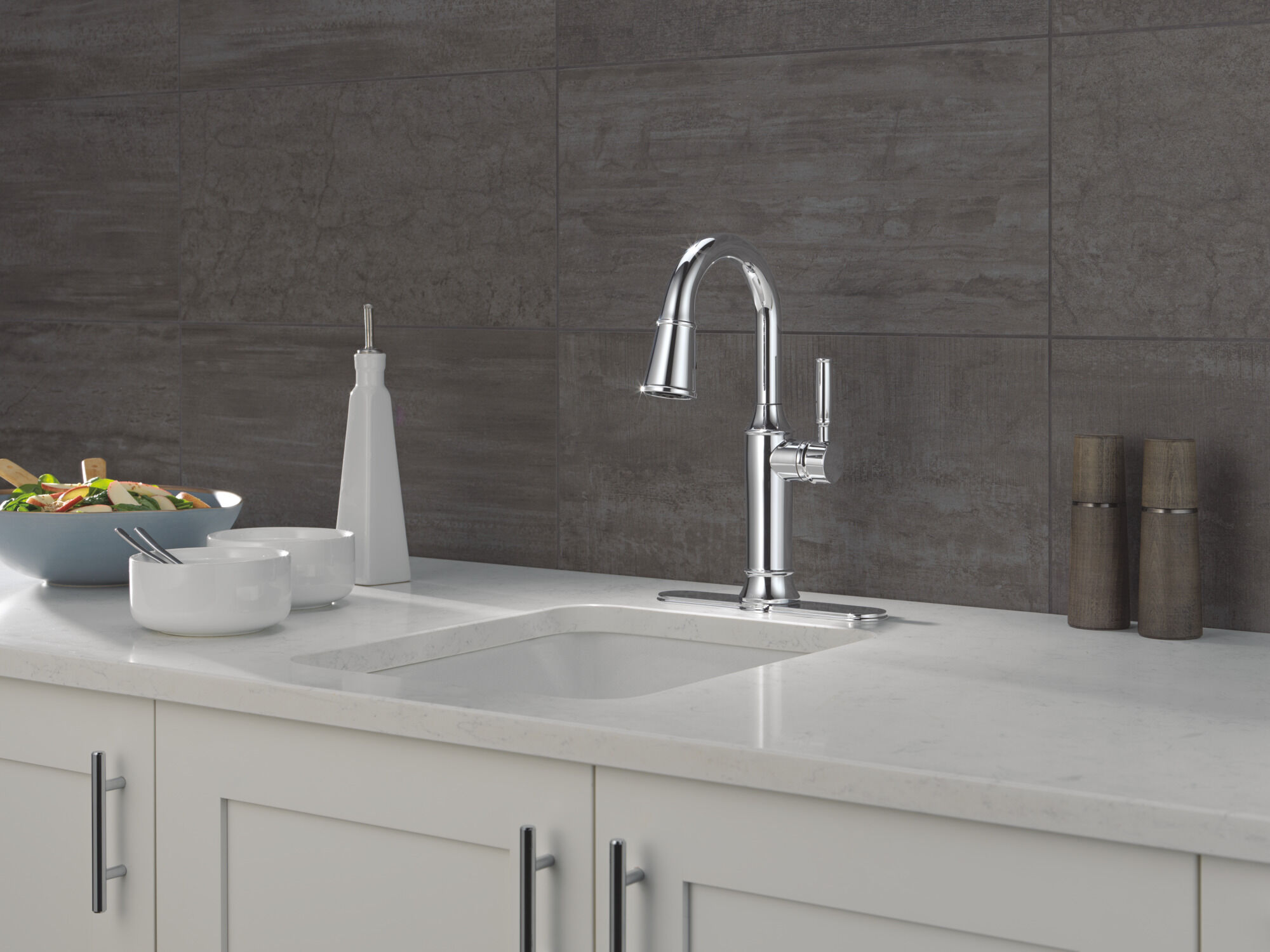 Single Handle Pull-Down Bar / Prep Faucet in Lumicoat® Chrome 9984