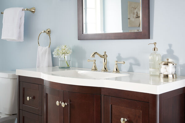 Two Handle Widespread Bathroom Faucet in Polished Nickel ...