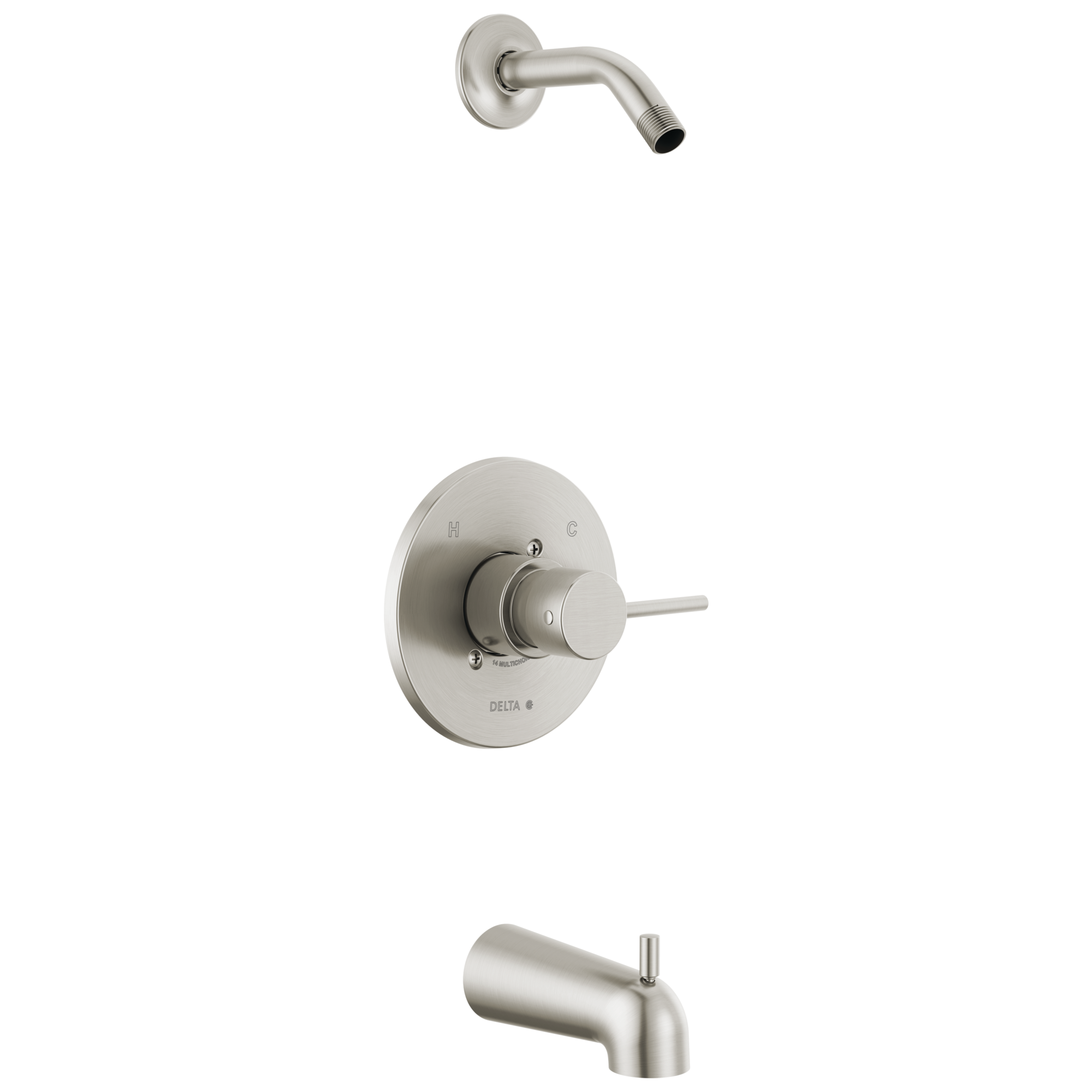 Delta Faucet ModernE Monitor 14 Series Tub & Shower Trim - Less Head - Stainless