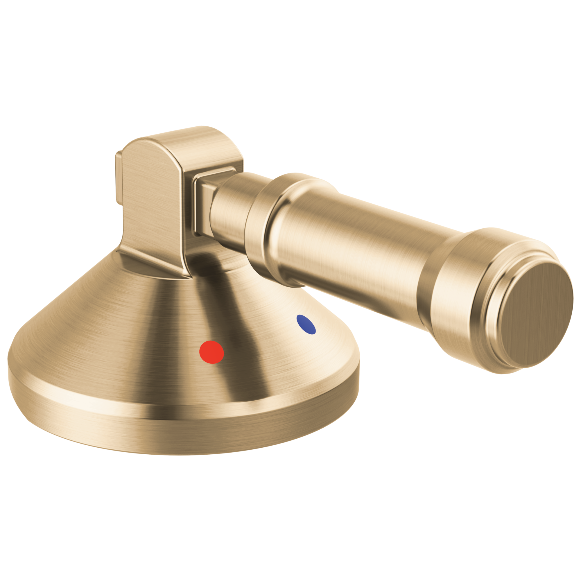 BroderickE 3-Hole Roman Tub w/Hand Shower - Handle Kit-Level - Lumicoat Champagne Bronze