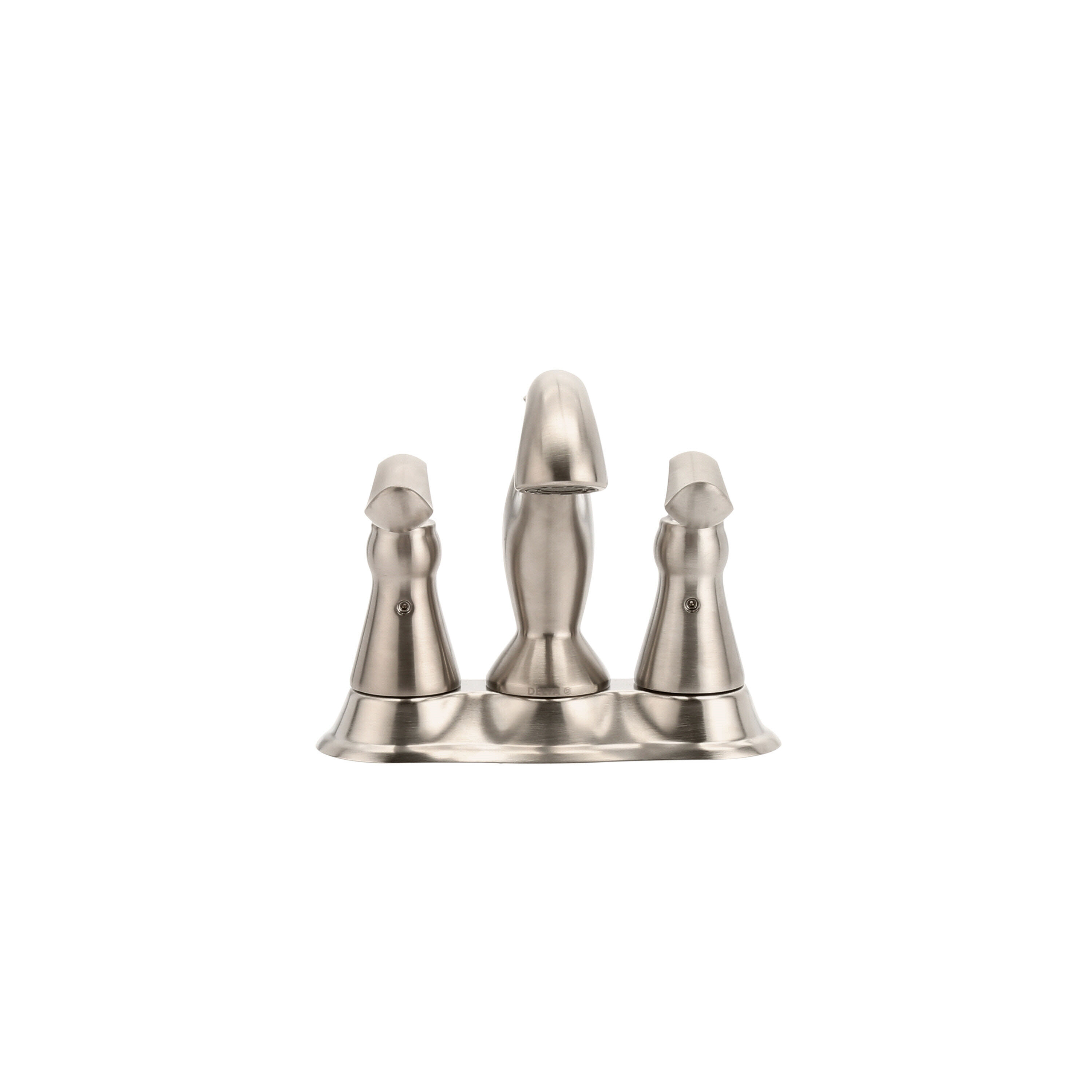 Two Handle Centerset Bathroom Faucet in Stainless 2594-SSMPU-DST