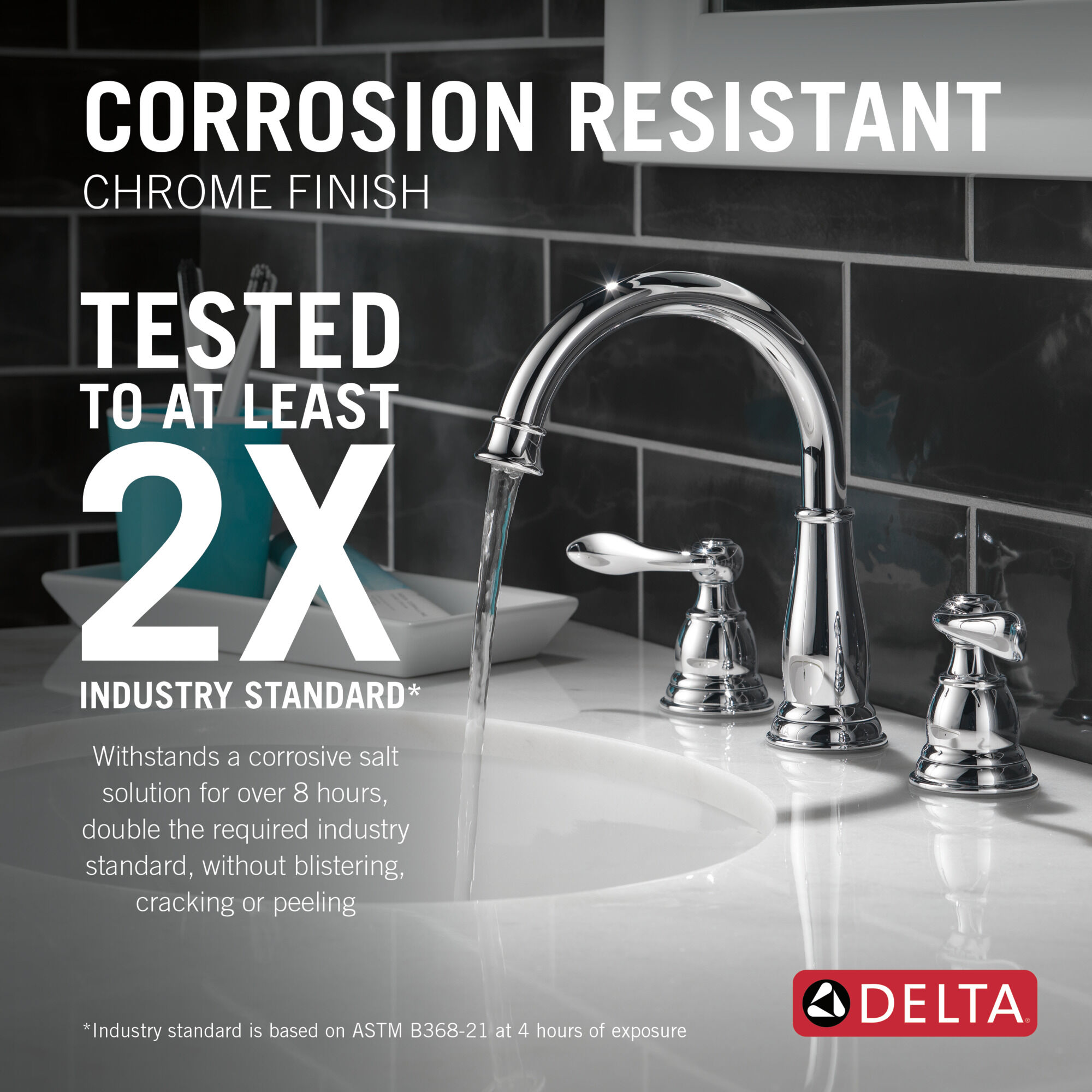 Two Handle Widespread Bathroom Faucet in Chrome 35896LF | Delta Faucet
