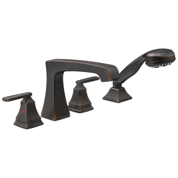 Roman Tub with Hand Shower Trim in Venetian Bronze T4764-RB