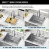 33&rdquo; Stainless Steel Workstation Kitchen Sink Drop-In Undermount Single Bowl with WorkFlow&trade; Ledge and Accessories