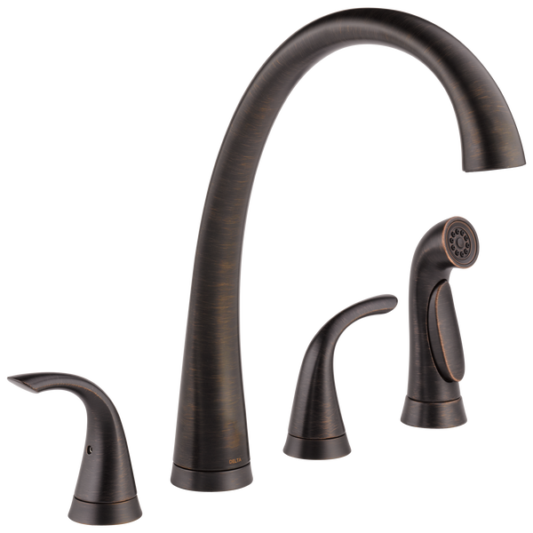 Two Handle Widespread Kitchen Faucet With Spray 2480 Rb Dst Delta Faucet