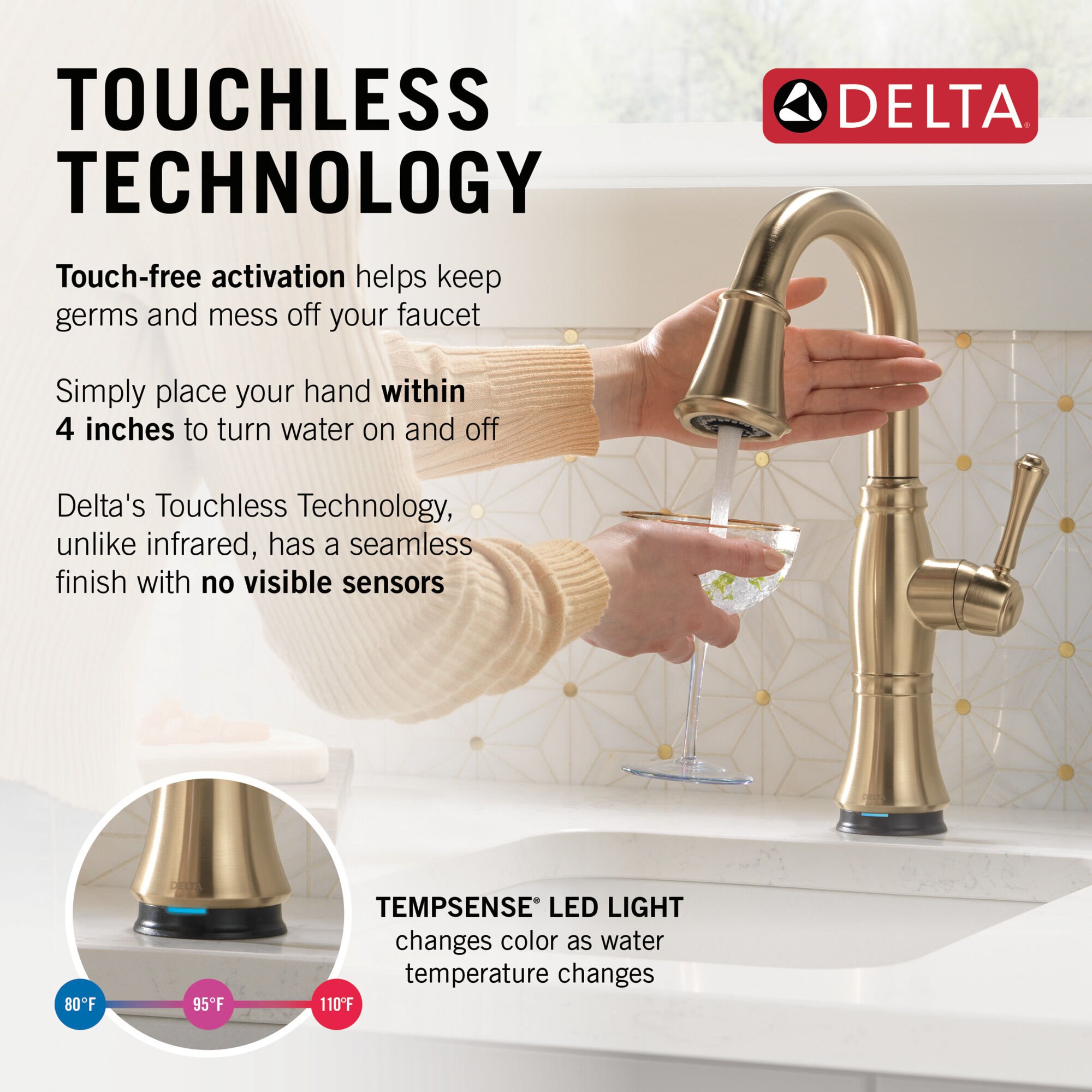 Touch2O® Bar / Prep Faucet with Touchless Technology in Lumicoat