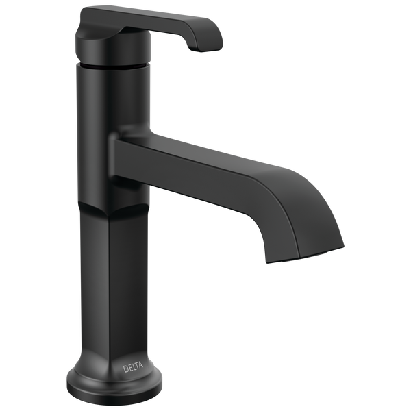 Single Handle Bathroom Faucet in Matte Black 589-BLLPU-DST | Delta