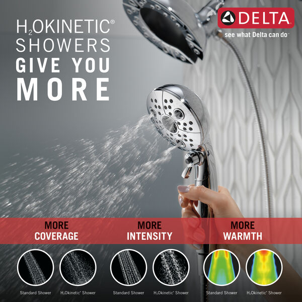 H<sub>2</sub>Okinetic® In2ition® 5-Setting Two-in-One Shower, image 1