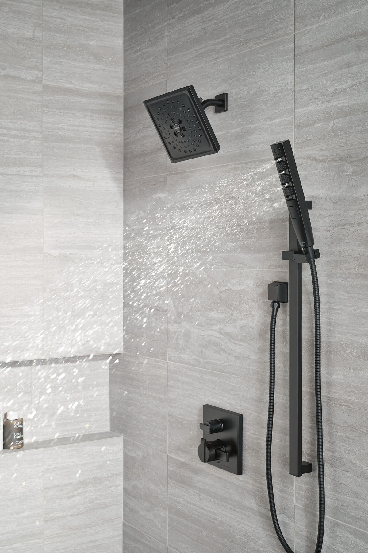 P0771 Exposed Shower Enclosure Set w/ British Telephone Faucet & Diverter  Handle - Strom Living