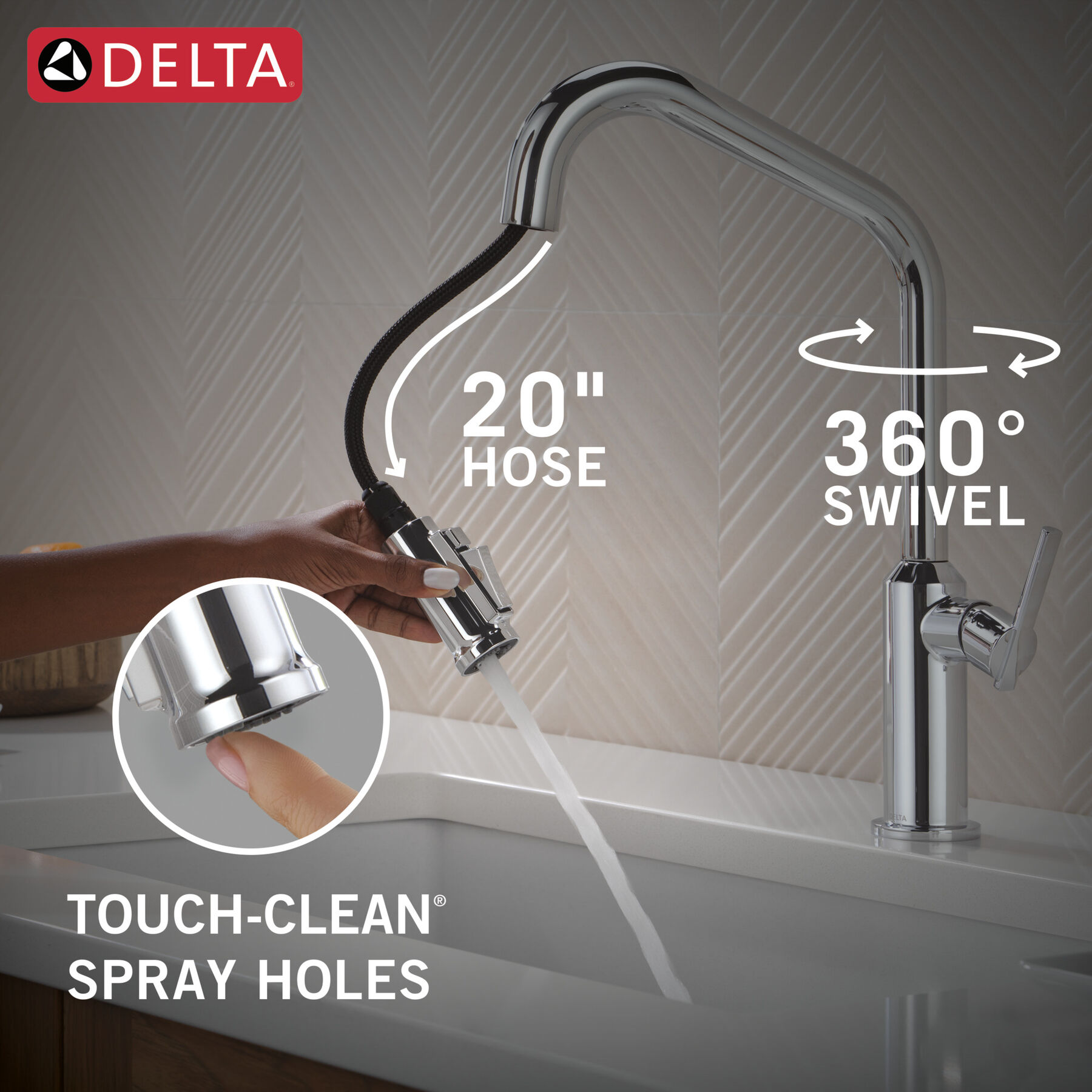 Single Handle Pull-Down Kitchen Faucet