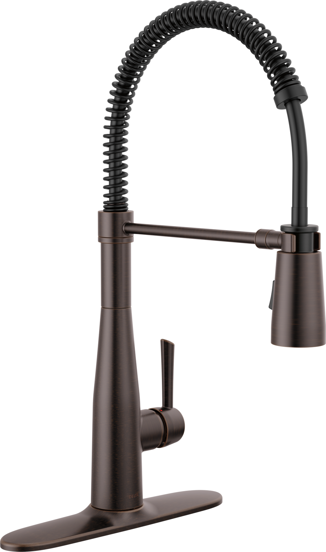 Single-Handle Pull-Down Spring Kitchen Faucet in Venetian Bronze