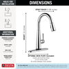 Touch<sub>2</sub>O® Technology Kitchen Faucet with Touchless Technology
