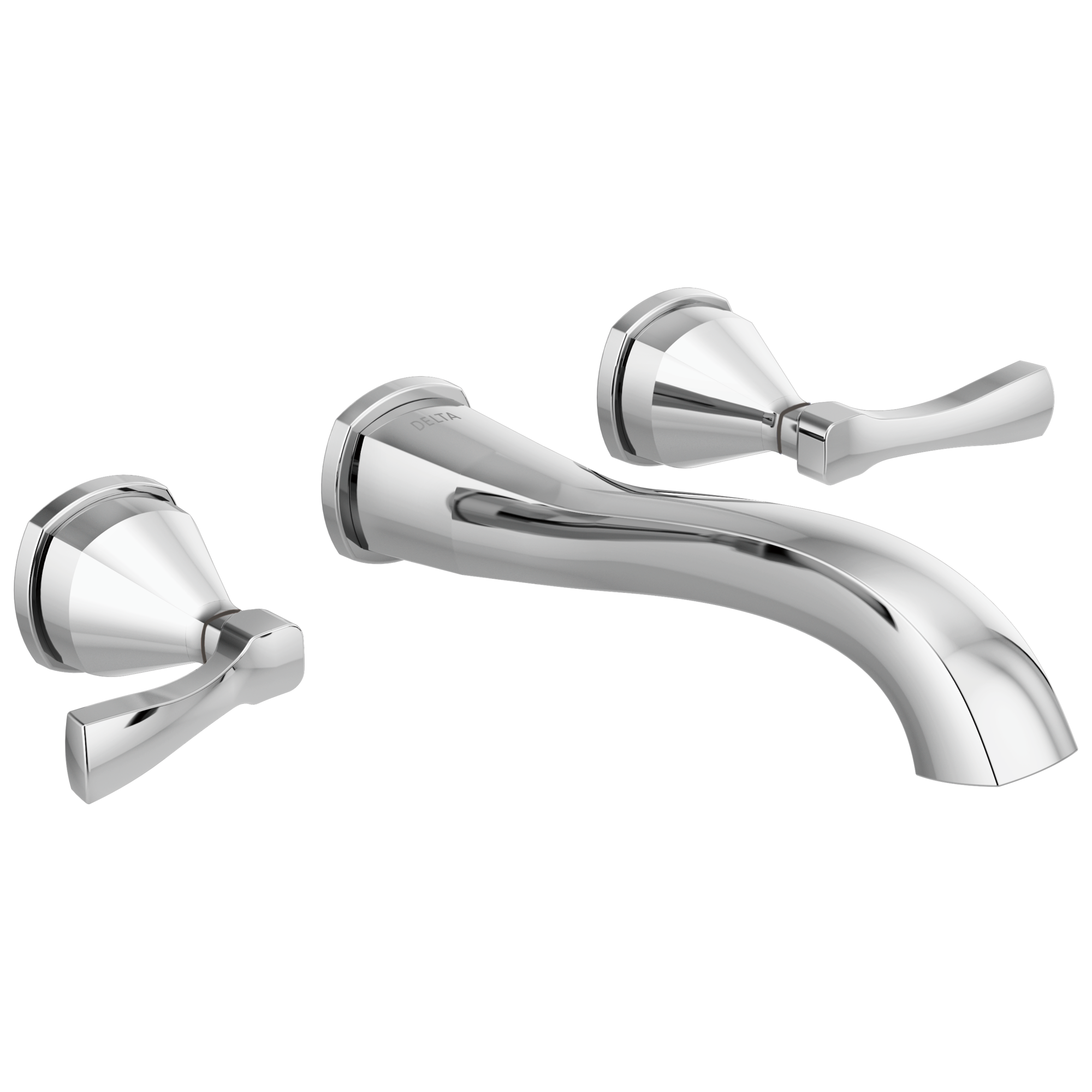 Delta Faucet Stryke Two Handle Wall Mount Bathroom Faucet Trim Without Pop-up Drain - Lumicoat...