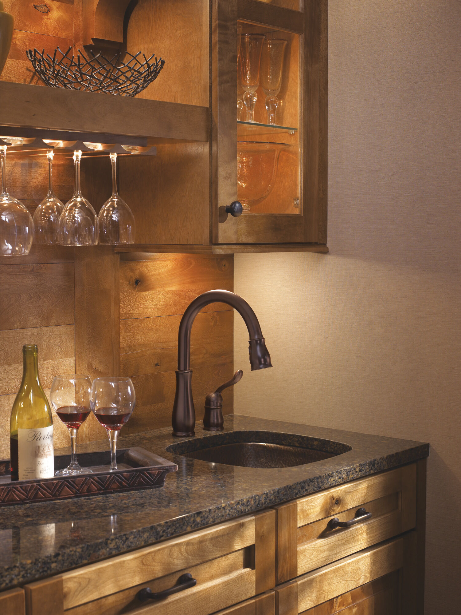 Single Handle Pull-Down Bar / Prep Faucet in Venetian Bronze 9978