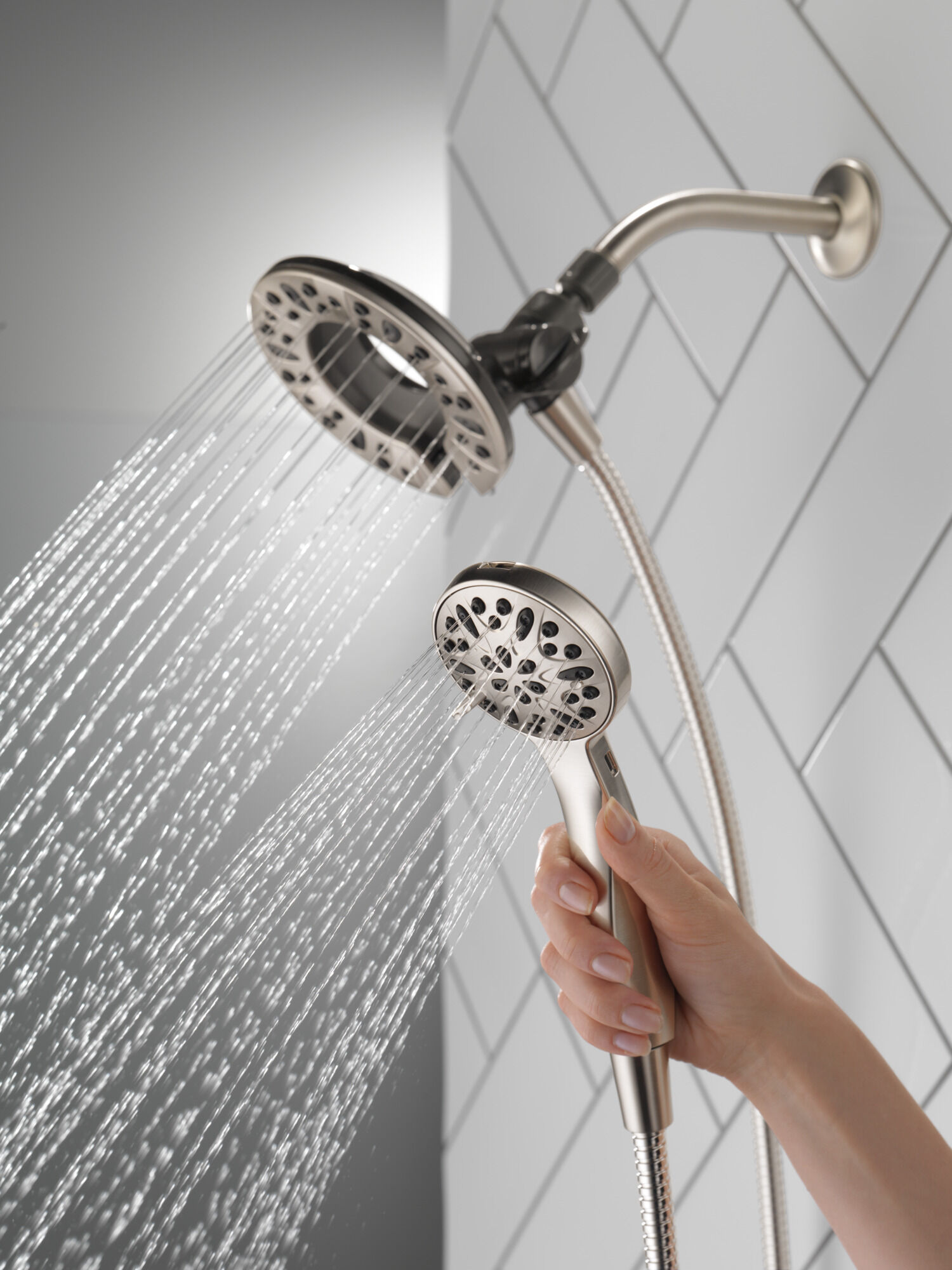 In2ition® 4-Setting Two-in-One Shower in Satin Nickel 75491SN