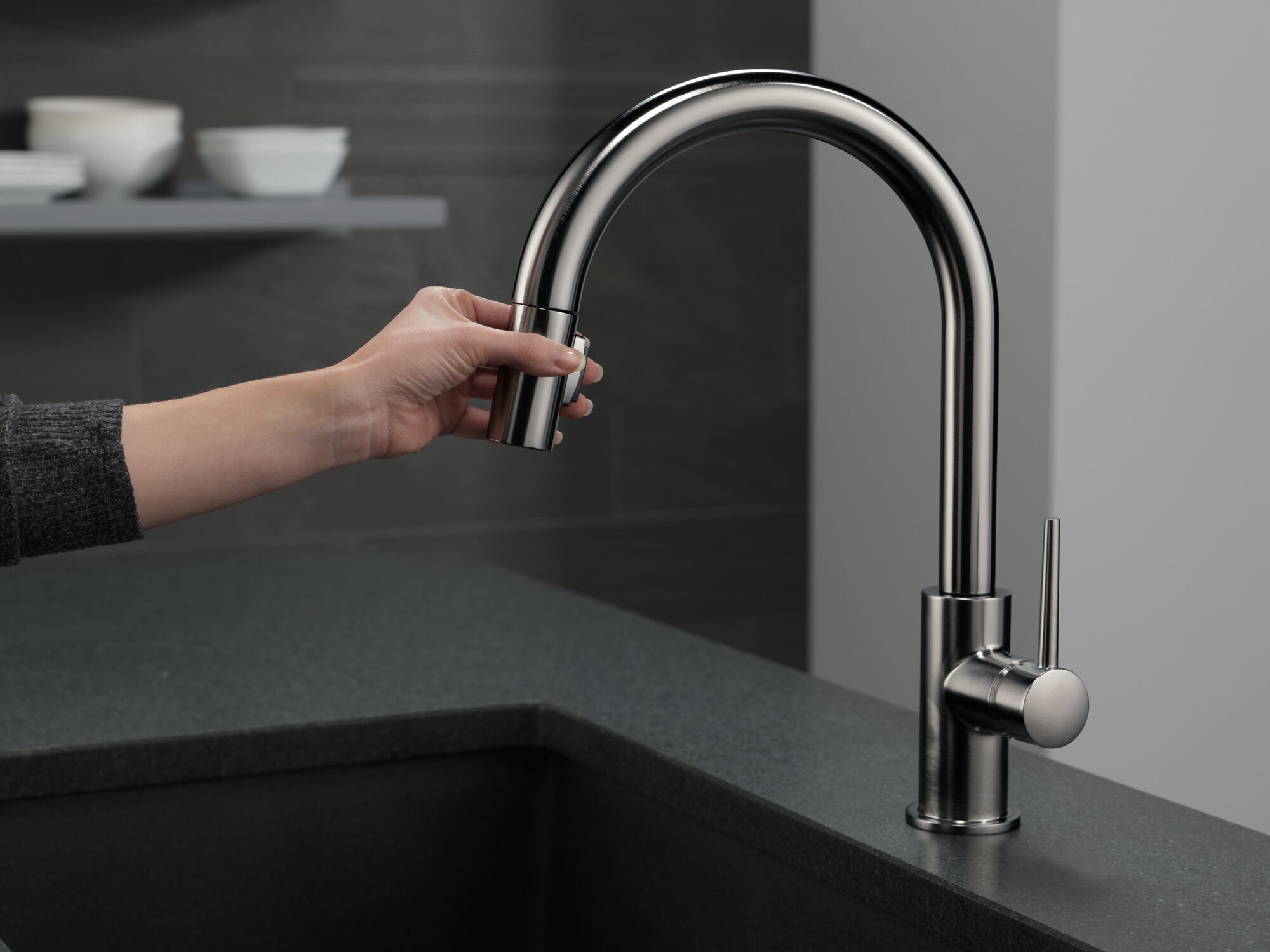 タナトス Touchless Pull-Down Kitchen Faucet 1L (Recertified) in Arctic