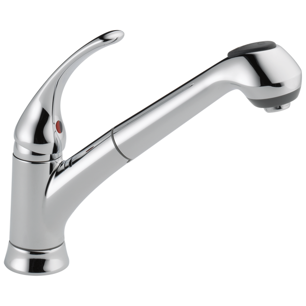 Single Handle Pull-Out Kitchen Faucet in Chrome B4310LF | Delta Faucet