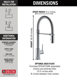 Single Handle Pull-Down Kitchen Faucet with ShieldSpray ...