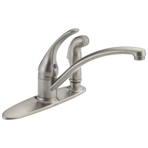 Single Handle Kitchen Faucet With Integral Spray B3310lf Ss Delta Faucet