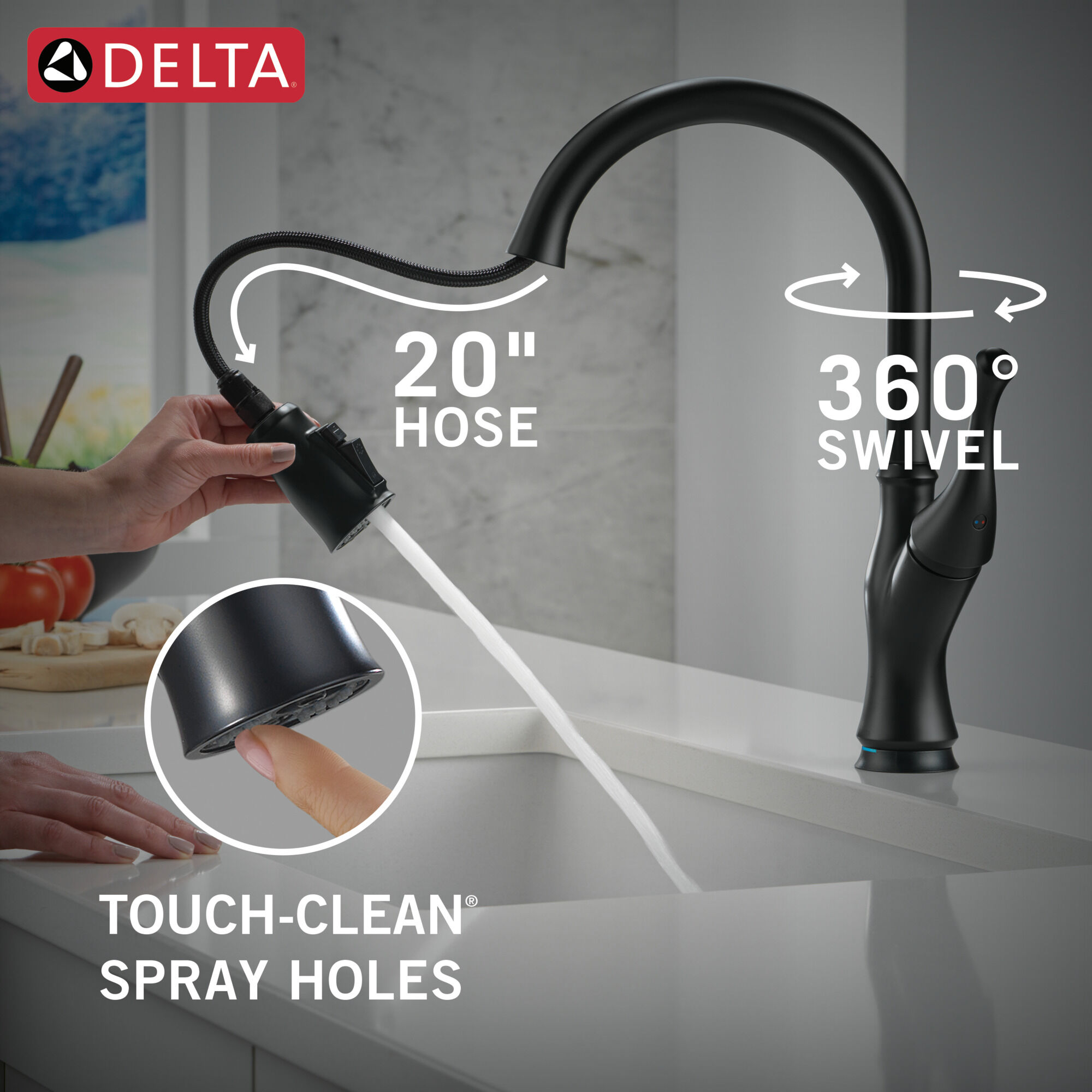 Touch2O® Technology Kitchen Faucet with Touchless Technology in