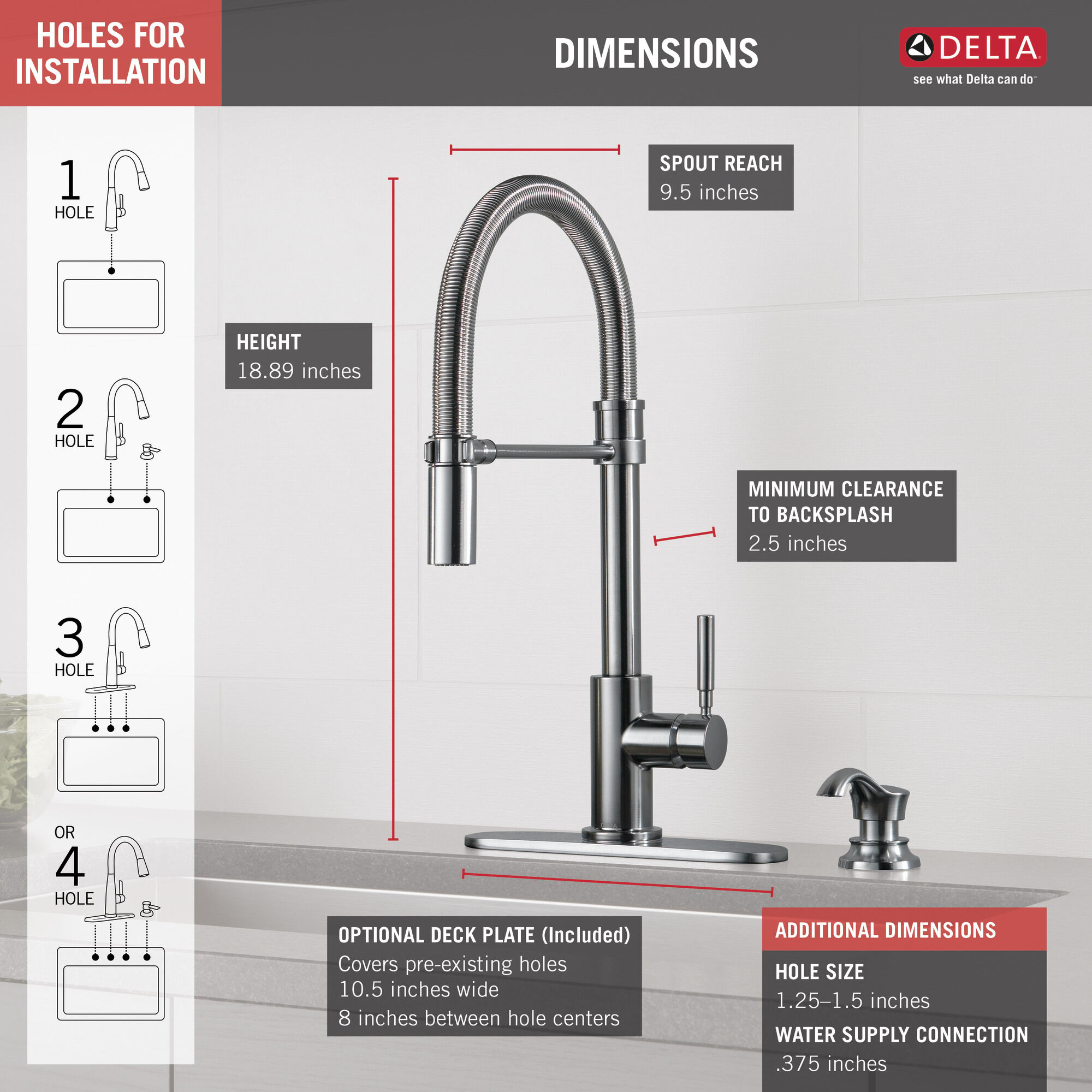 Commercial Single-Handle Pull-Down Kitchen Faucet in Arctic