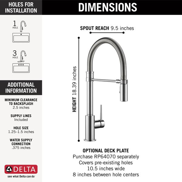 Single Handle Pull-Down Kitchen Faucet With Spring Spout
