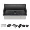 27&rdquo; Undermount 16 Gauge Workstation Kitchen Sink Single Bowl with WorkFlow&trade; Ledge and Accessories