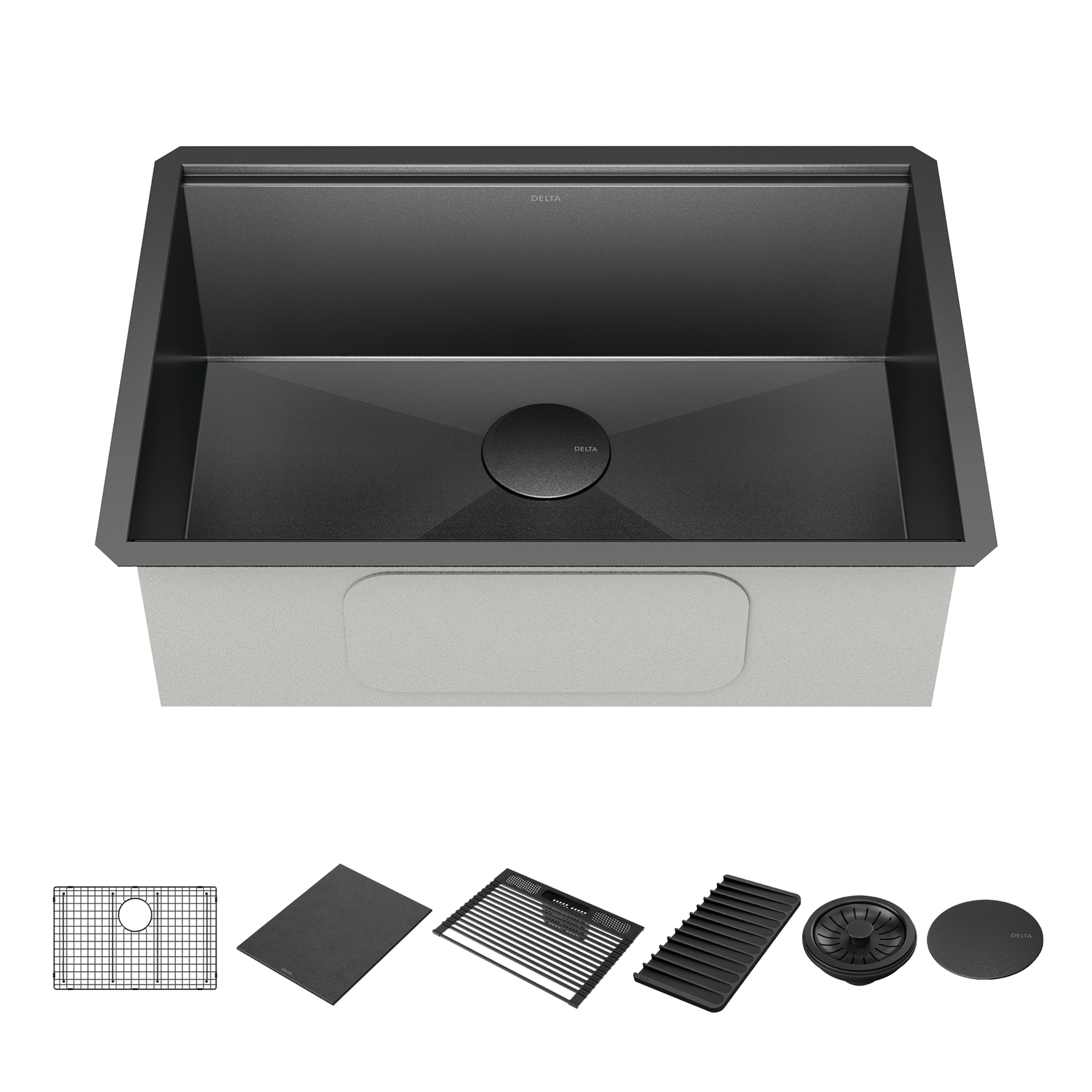 27&rdquo; Undermount 16 Gauge Workstation Kitchen Sink Single Bowl with WorkFlow&trade; Ledge and Accessories
