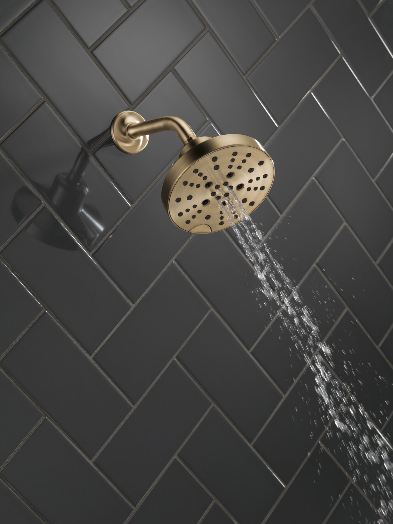 H2Okinetic® 5-Setting Contemporary Raincan Shower Head in Lumicoat