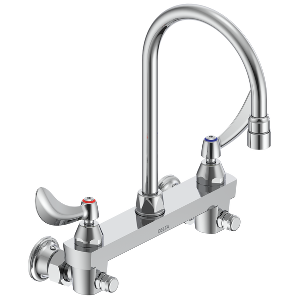 Two Handle 8" Wall Mount Service Sink Faucet in Chrome 28C6924 Delta Faucet