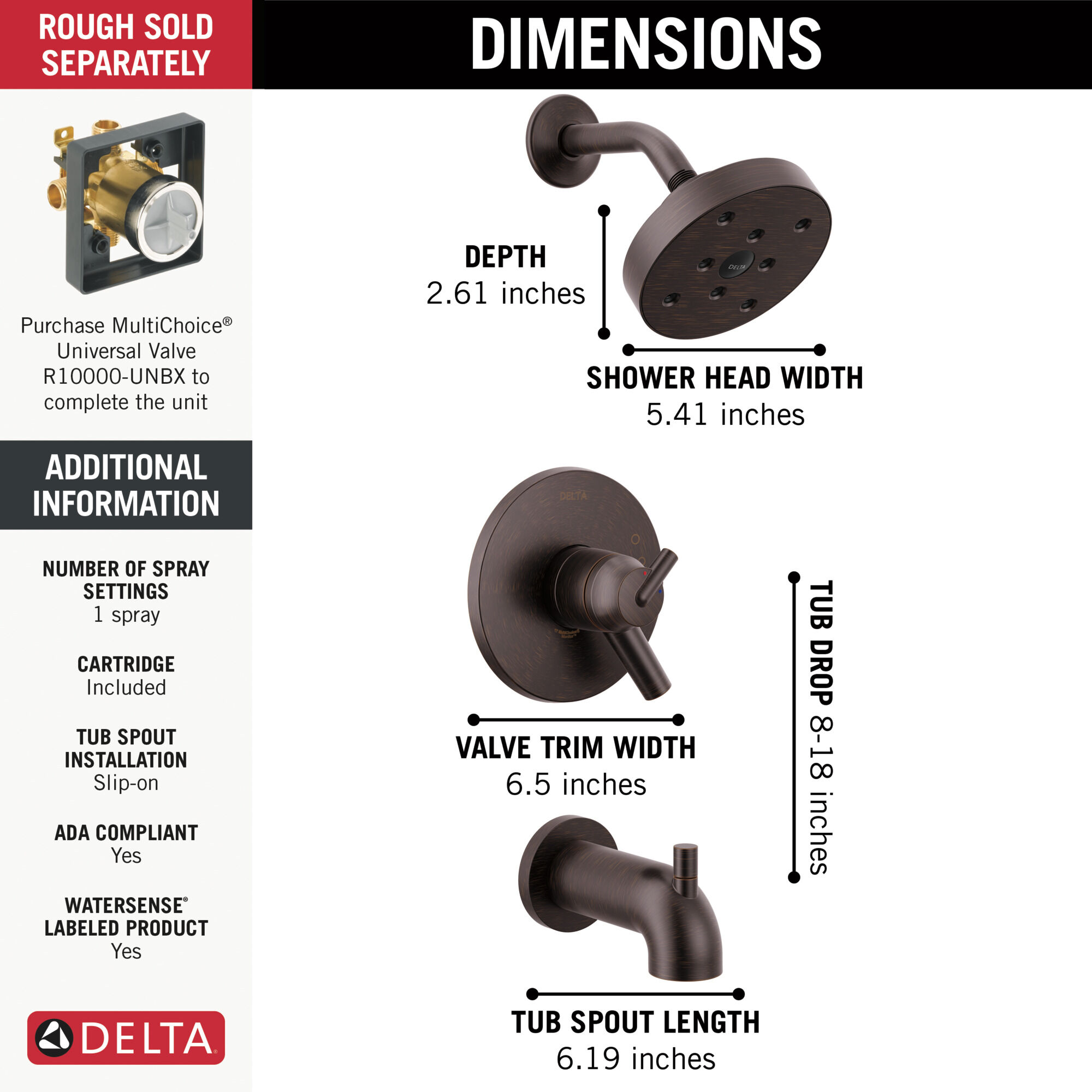 Monitor® 17 Series H2Okinetic® Tub & Shower Trim in Venetian